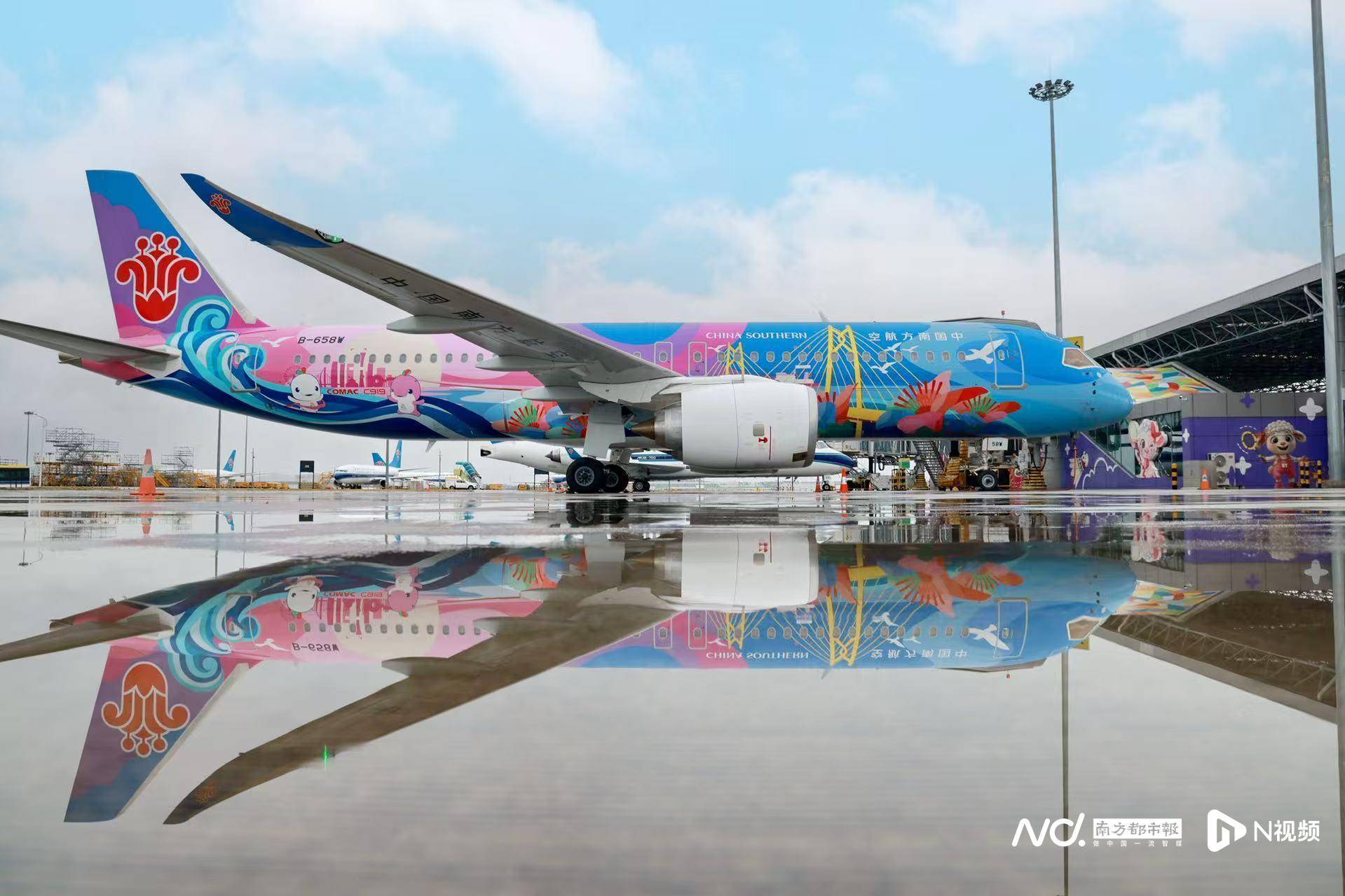 广州白云机场起飞<strong></p>
<p>比特儿黑币</strong>！国内首架C919全运会主题彩绘机首航