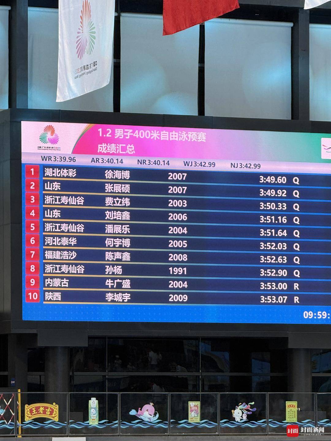 孙杨以0.1秒优势<strong></p>
<p>比特儿新版</strong>，惊险晋级全运会男子400米游泳决赛