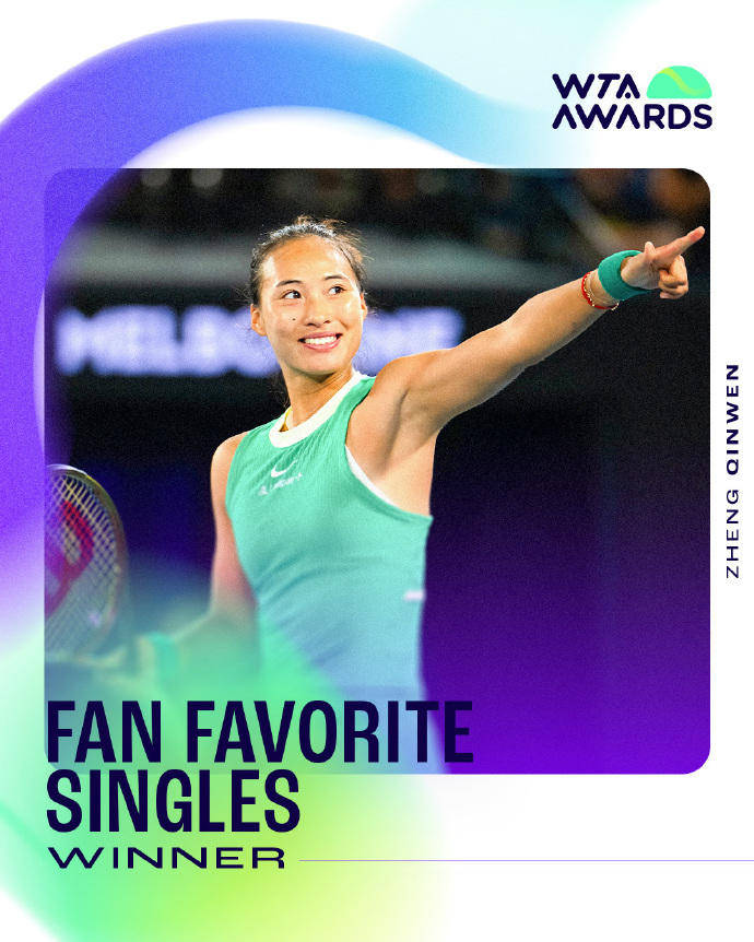 蝉联人气女王<strong></p>
<p>八宝树虚拟币</strong>！郑钦文再次当选WTA最受欢迎单打球员